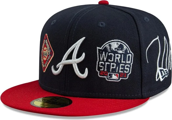 Men's New Era Navy Atlanta Braves Historic World Series Champions 59FIFTY Fitted Hat