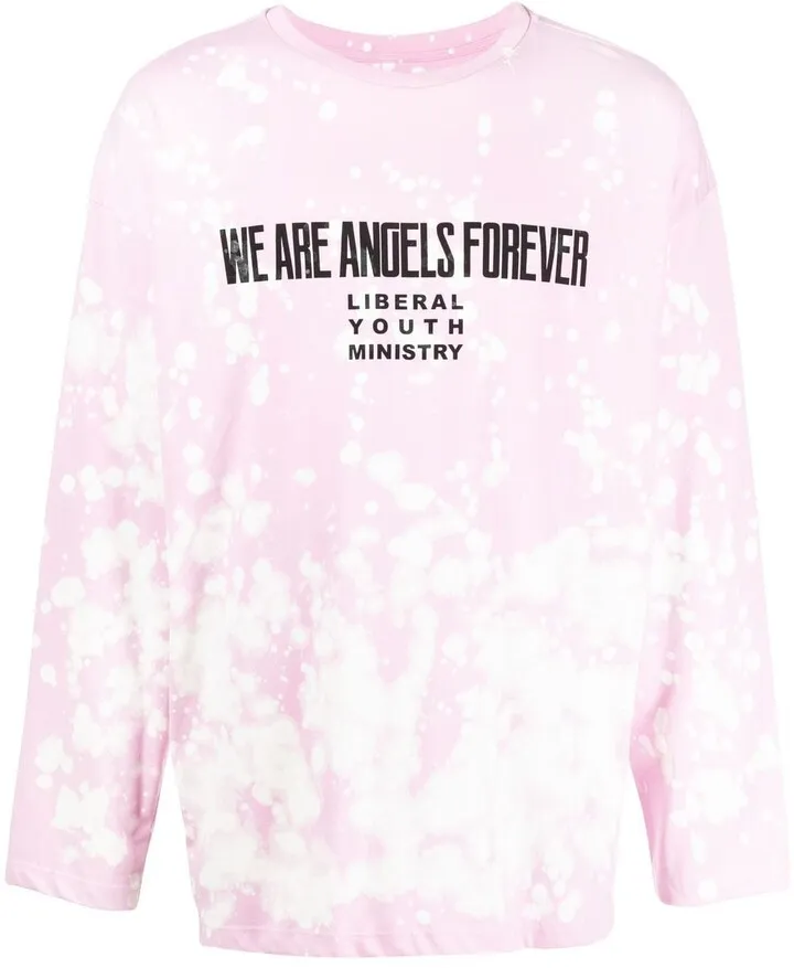 slogan-print long-sleeve T-shirt
