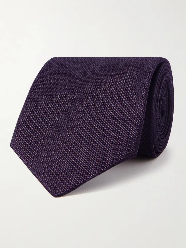 8cm Checked Silk-Jacquard Tie