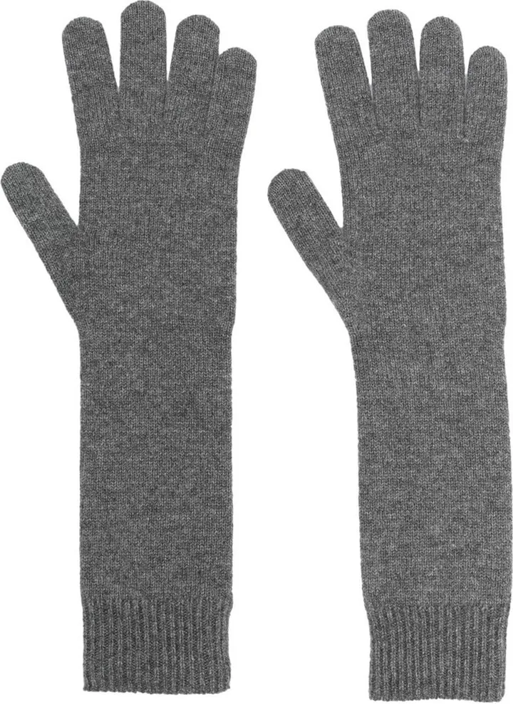 Logo-Patch Knitted Gloves