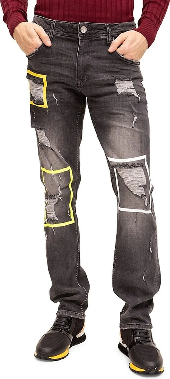 Paint Element Distressed Jeans