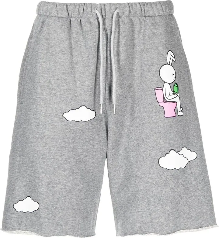 Bunny and clouds jogging shorts
