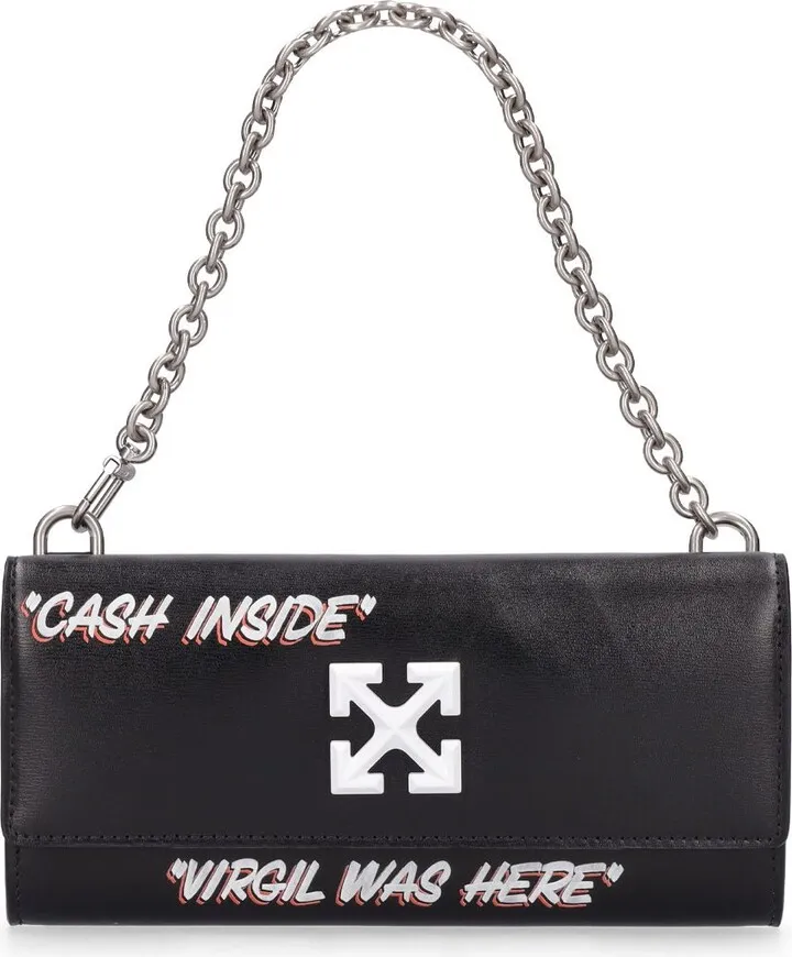 Jitney printed leather shoulder bag