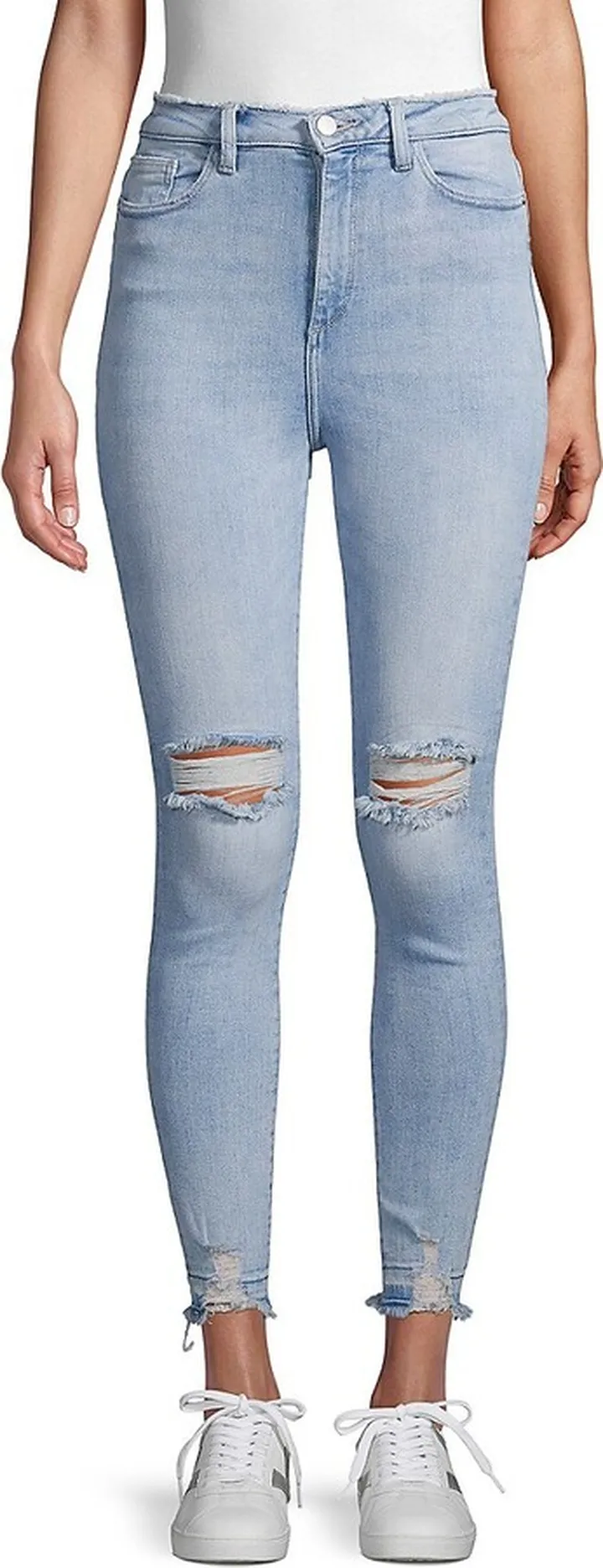 Distressed High-Rise Jeans