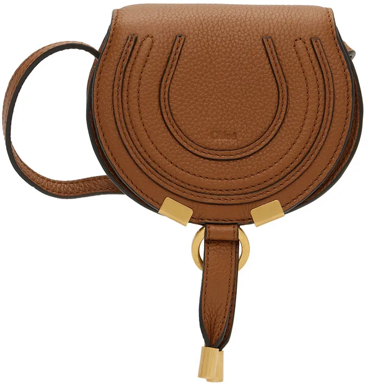 Chloé Tan Nano Marcie Saddle Bag