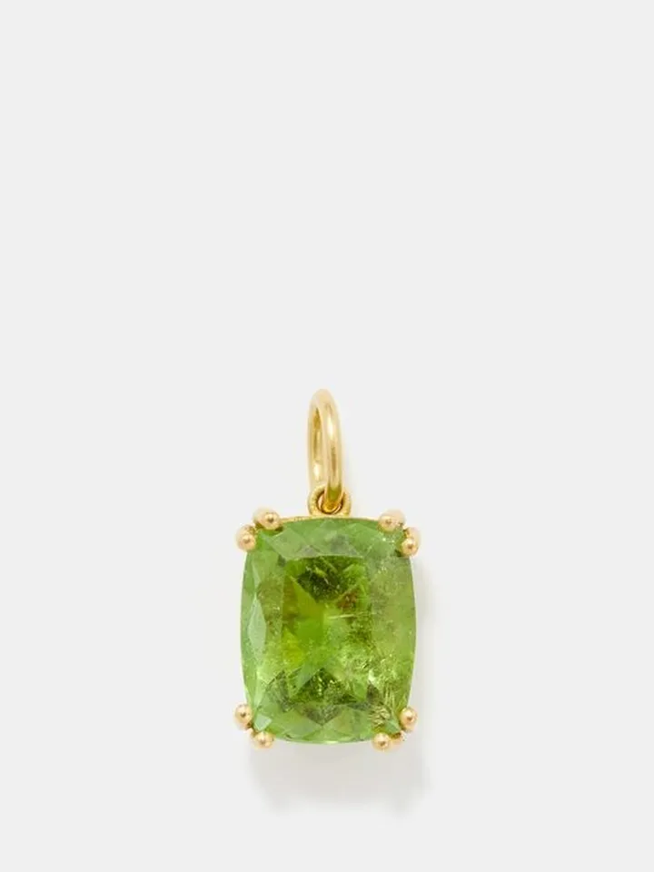 Gemmy Gem Tourmaline & 18kt Gold Charm