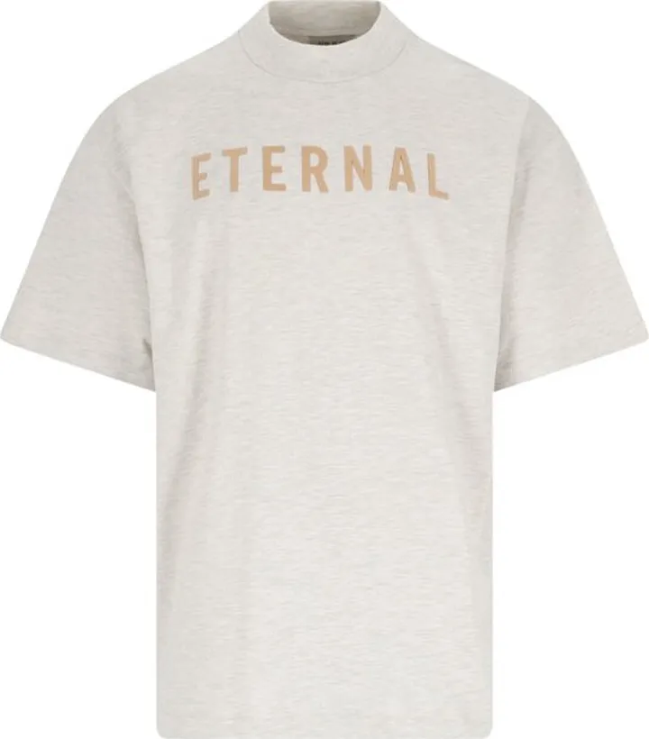 Fear Of God Eternal Logo Flocked Crewneck T-Shirt