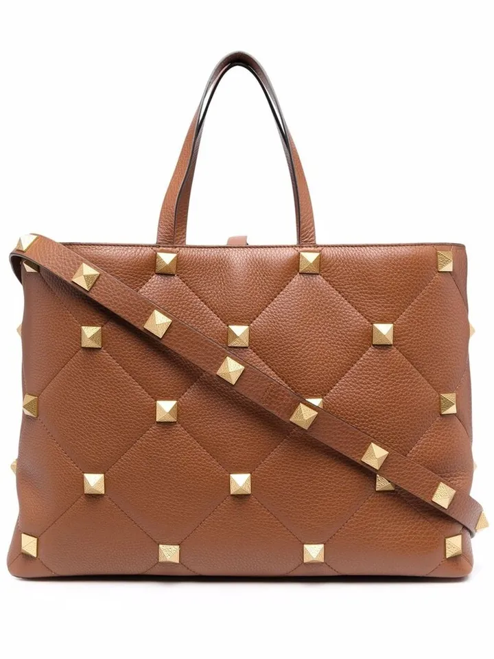 Roman Stud quilted tote bag