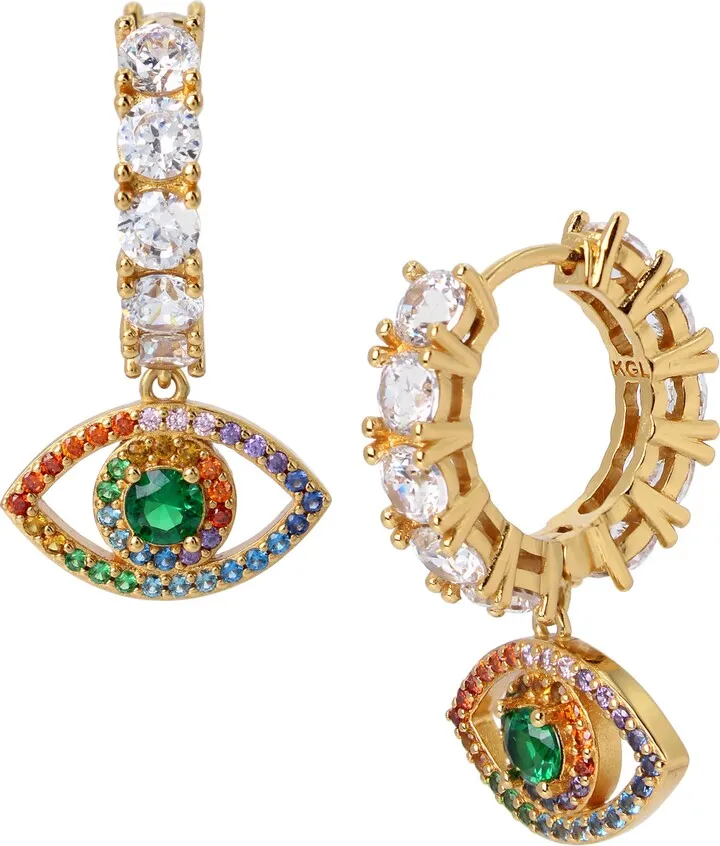 Evil Eye Huggie Hoop Earrings