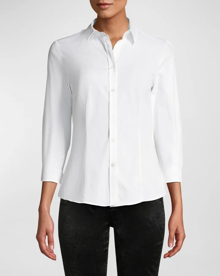 Classic Cotton Button-Front Shirt