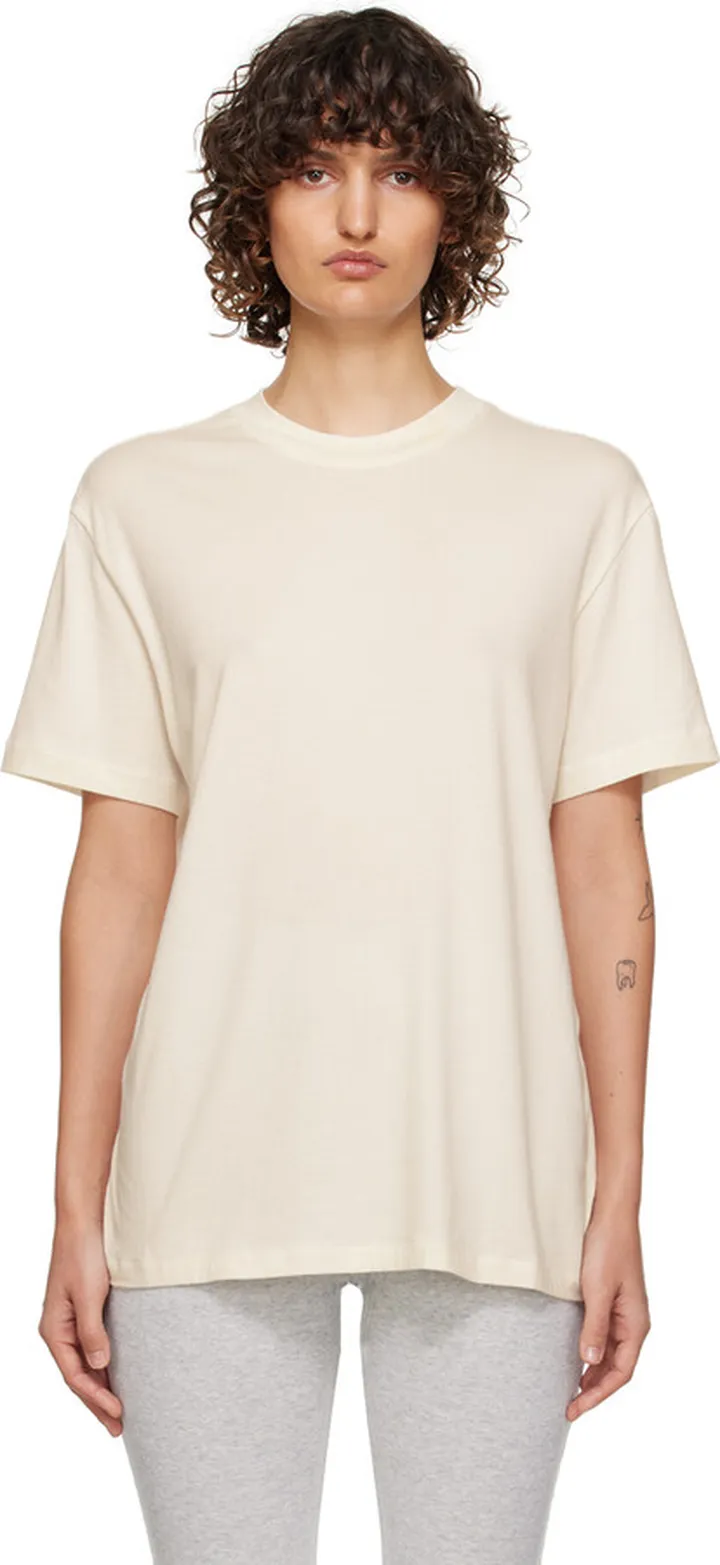 SKIMS Off-White Stretch Boyfriend T-Shirt