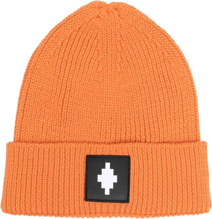 Logo-Patch Ribbed Beanie