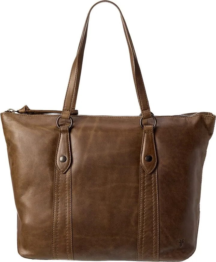 Frye Melissa Zip Leather Shopper Tote