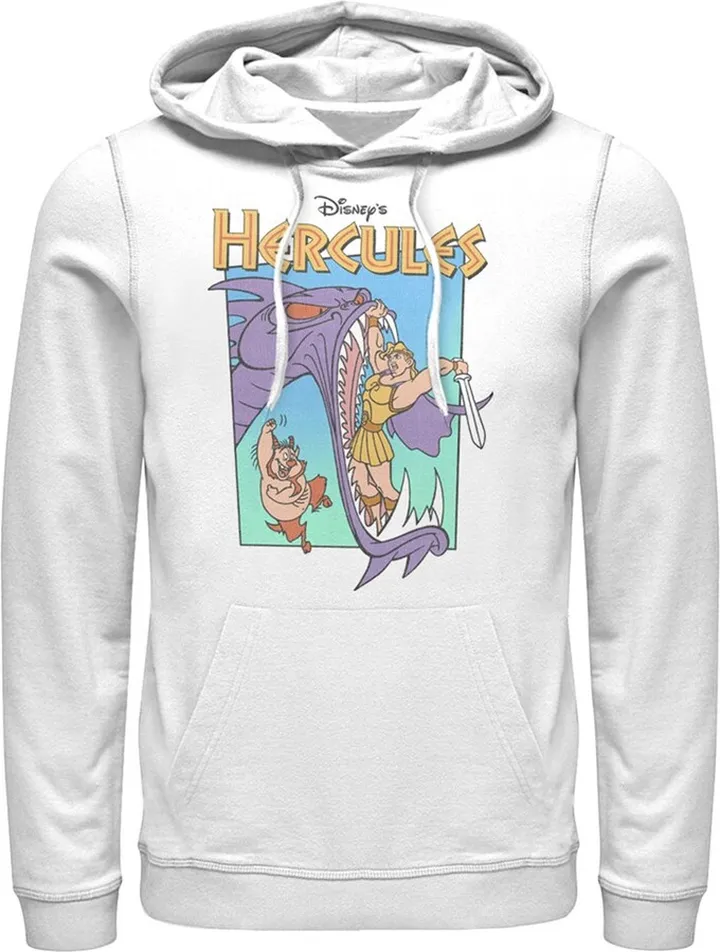 Men's Hercules Hydra Monster Pull Over Hoodie - White - Medium