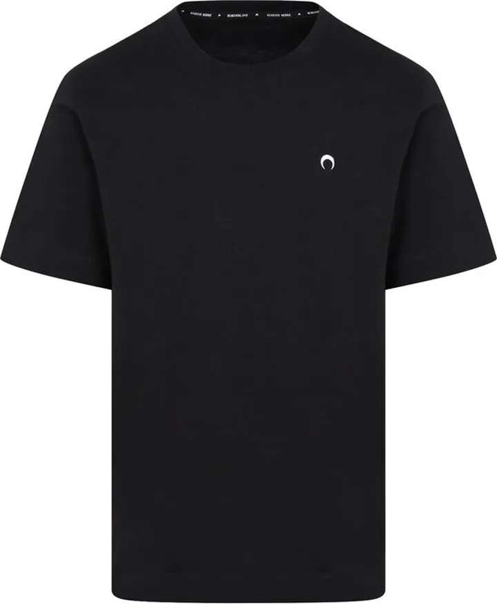 Marine Serre Logo-Embroidered Crewneck T-Shirt