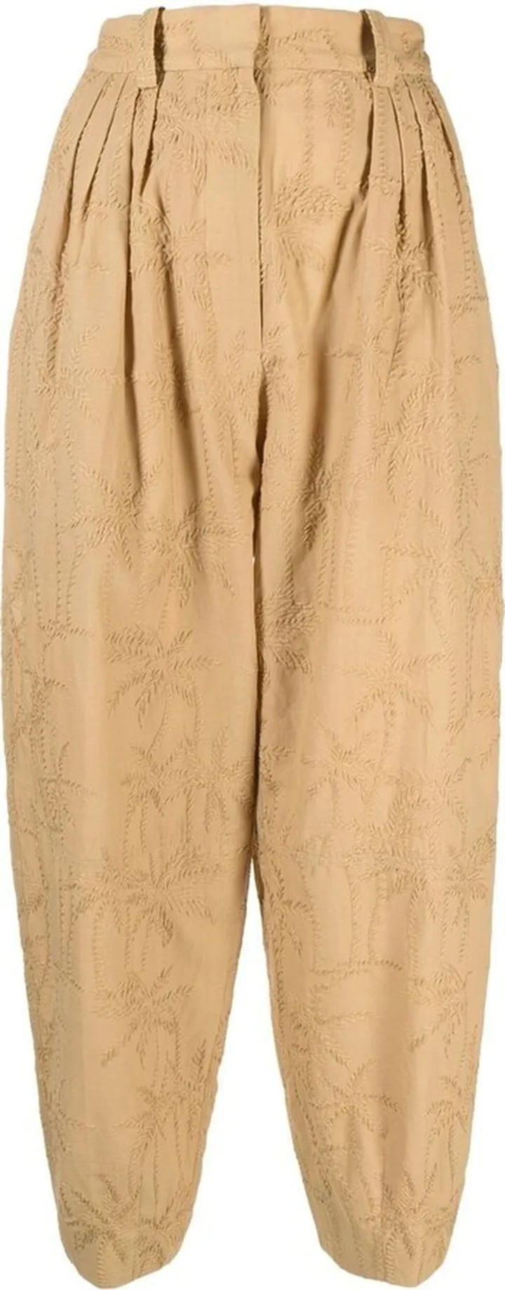 High Waist Cotton Trousers