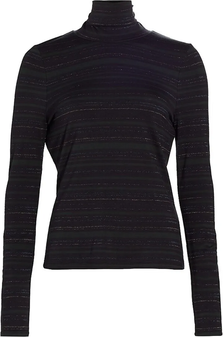 Audrey Stripe Turtleneck Top