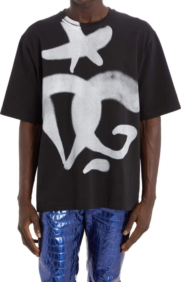 Graffiti Cotton Blend Logo Graphic Tee