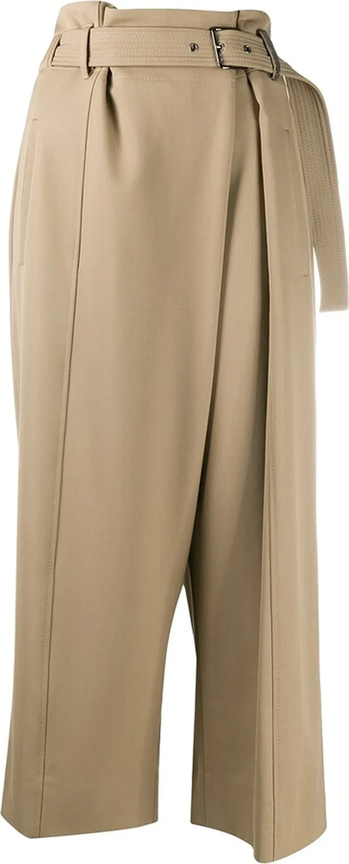 Cropped Belted Trousers