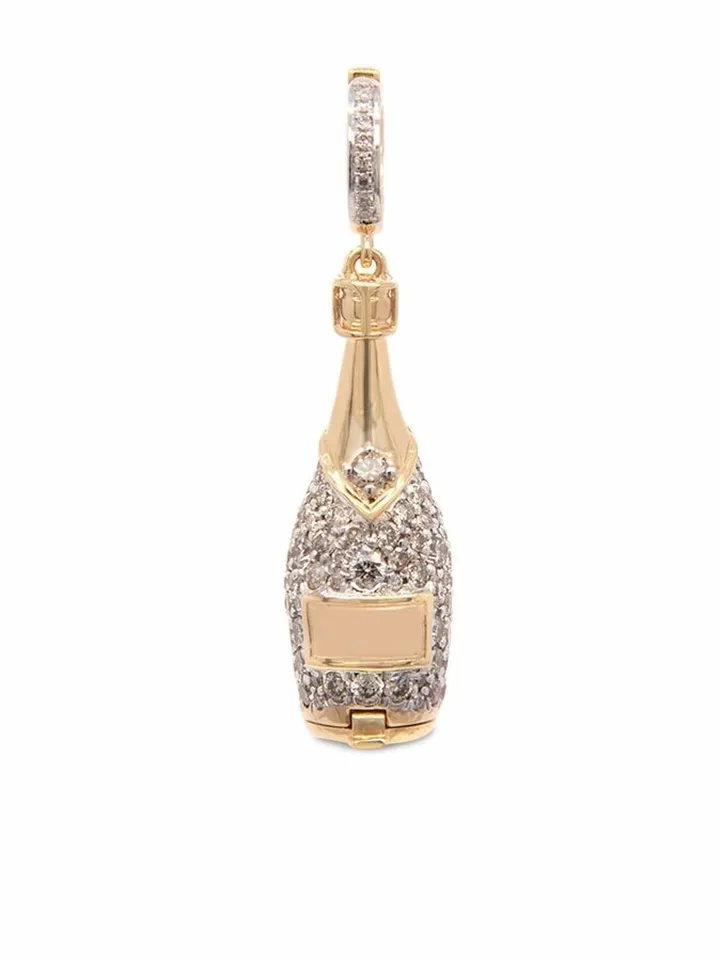 18kt yellow gold Mythology champagne diamond locket charm