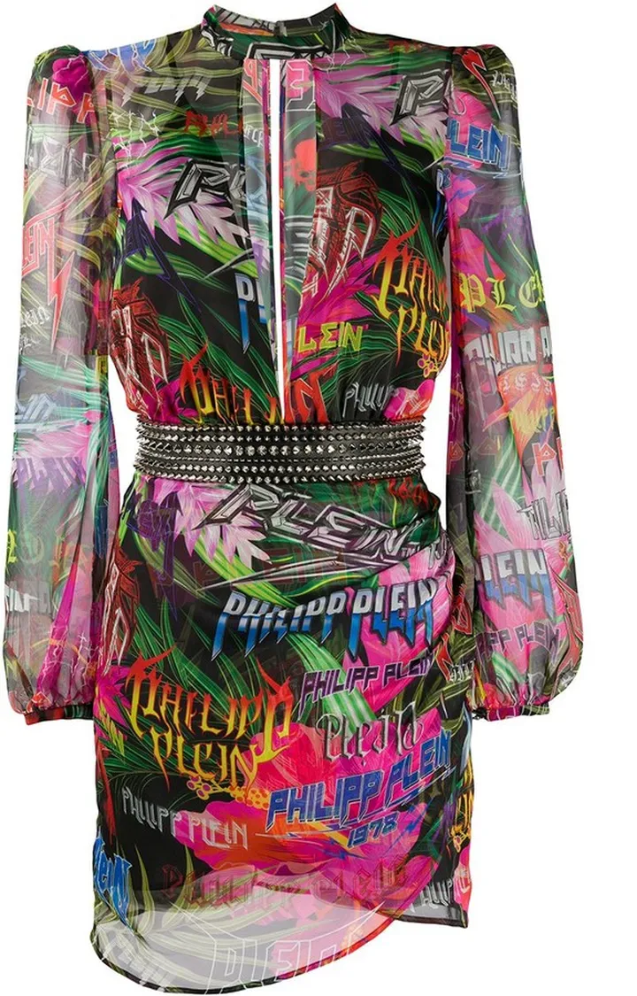 Jungle Rock long-sleeve dress