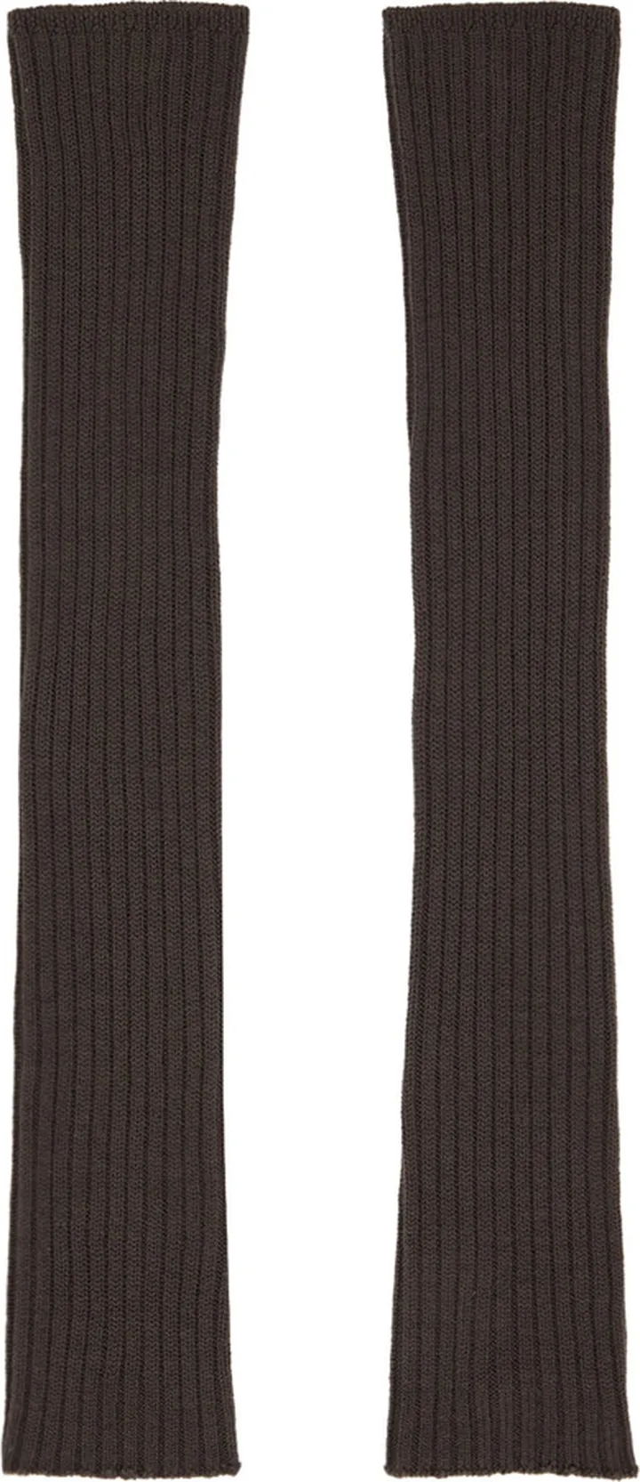 Rick Owens Gray Wool Arm Warmers