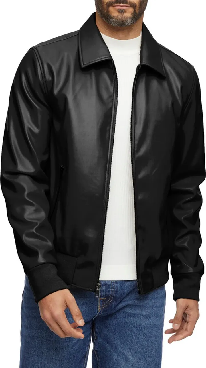 Smooth Faux Leather Jacket