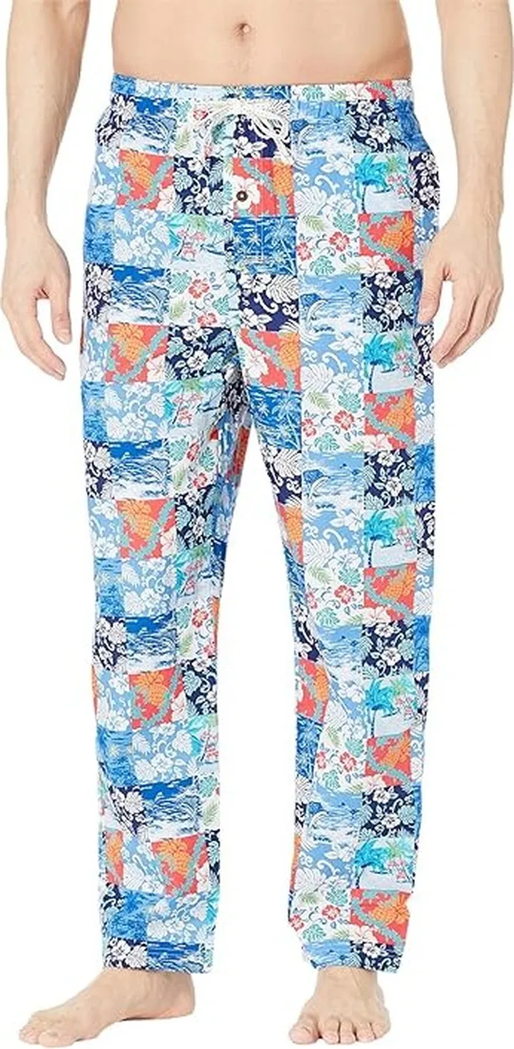 Tommy Bahama Cotton Woven Pants (Tropical Patchwork) Men's Pajama