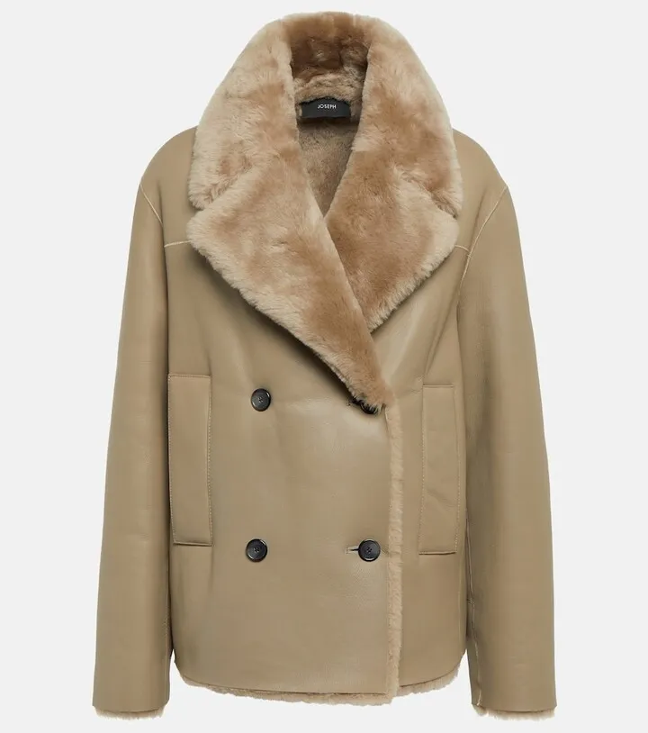 Calla leather and shearling jacket