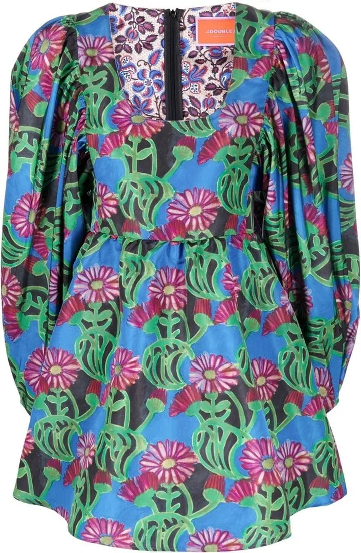 Dolly puff-sleeve dress