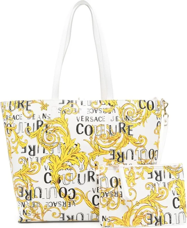 Couture-print tote bag