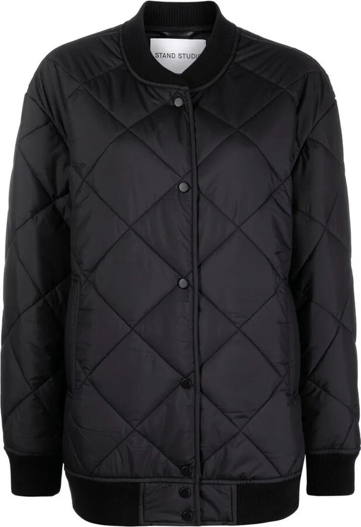 Spring quilted bomber jacket