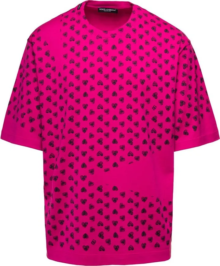 Dolce & Gabbana DG Heart Printed Crewneck T-Shirt