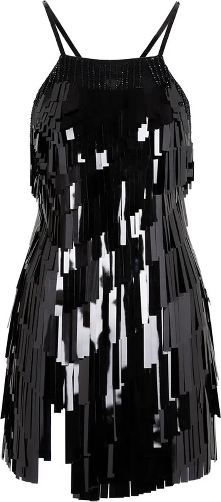 The Attico Sequinned Asymmetric Mini Dress