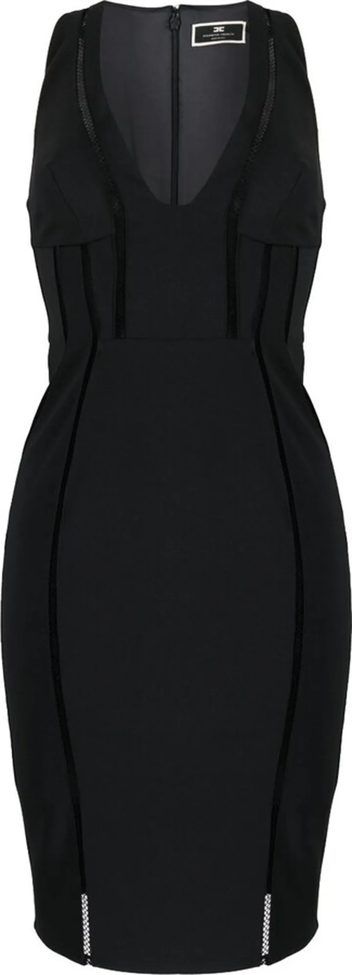 Lace-Trim Midi Dress