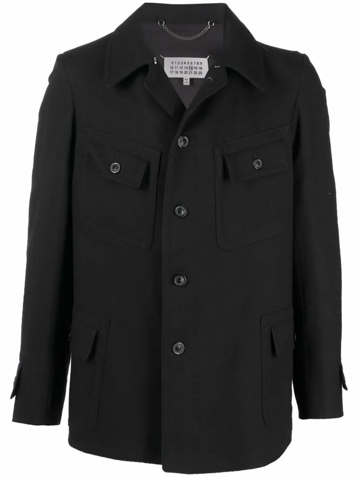 Single-Breasted Denim Coat