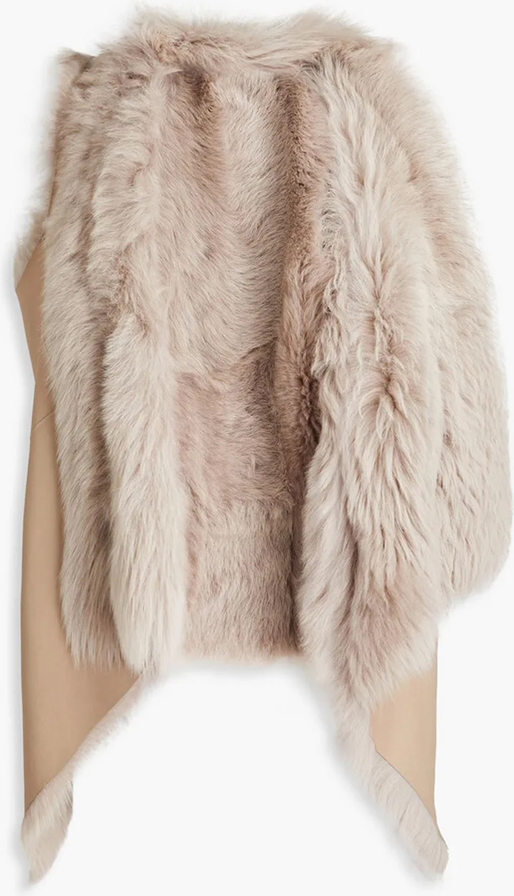 Reversible shearling vest