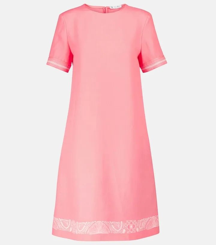 Florie embroidered linen minidress
