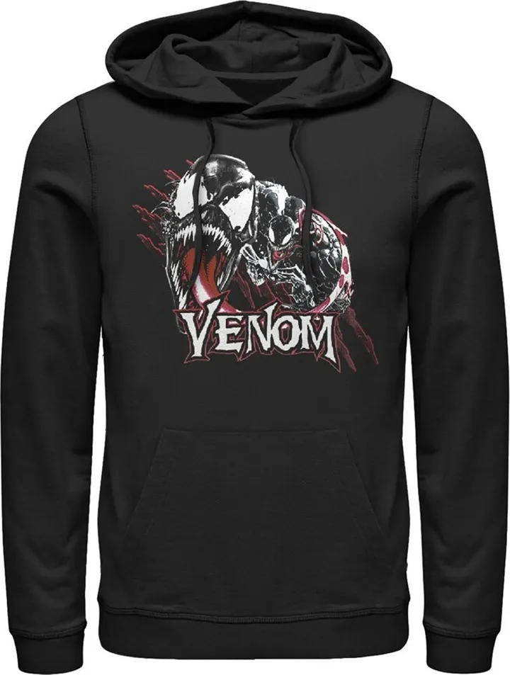 Men's Marvel Double Venom Pull Over Hoodie - Black - Medium