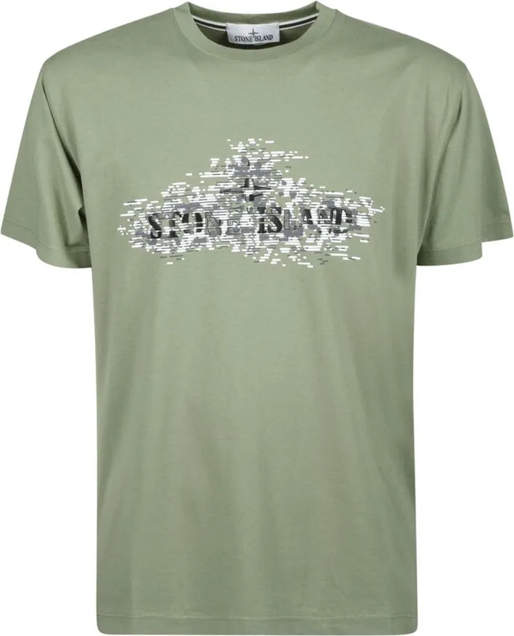 Stone Island Logo-Debossed Crewneck T-Shirt