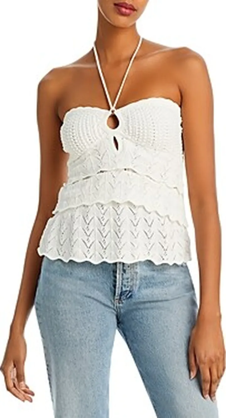 Aqua Crochet Halter Top - 100% Exclusive