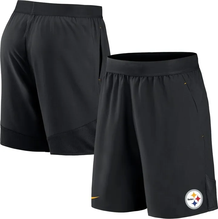 Men's Nike Black Pittsburgh Steelers Stretch Woven Shorts