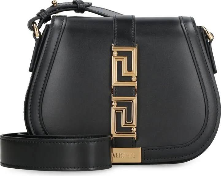 Greca Goddess Leather Shoulder Bag