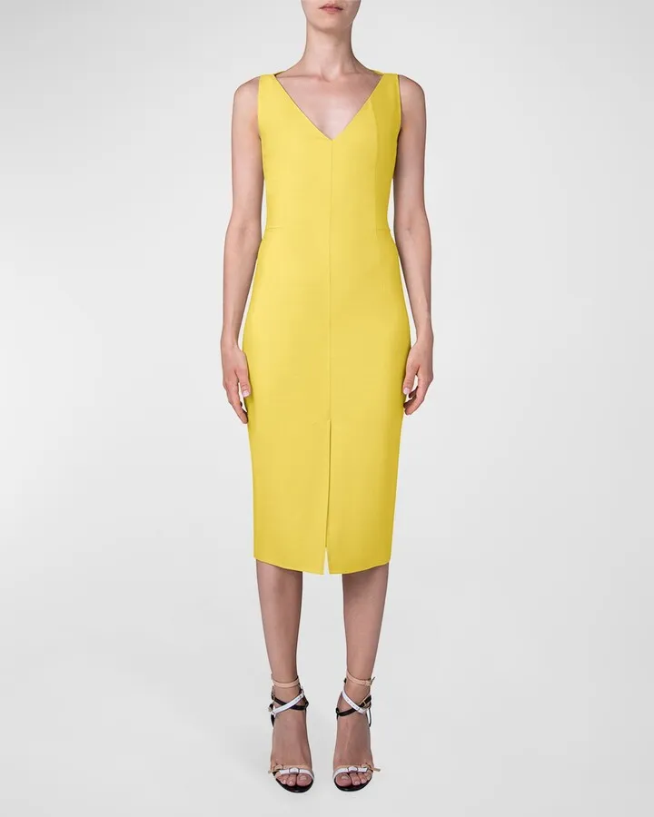 Double-Face Cotton Sheath Dress