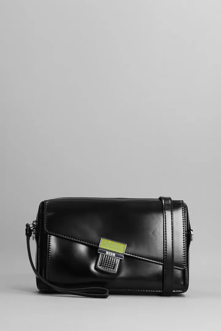 Shoulder Bag In Black Faux Leather