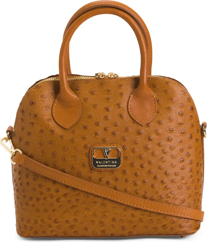 Made In Italy Leather Dome Satchel