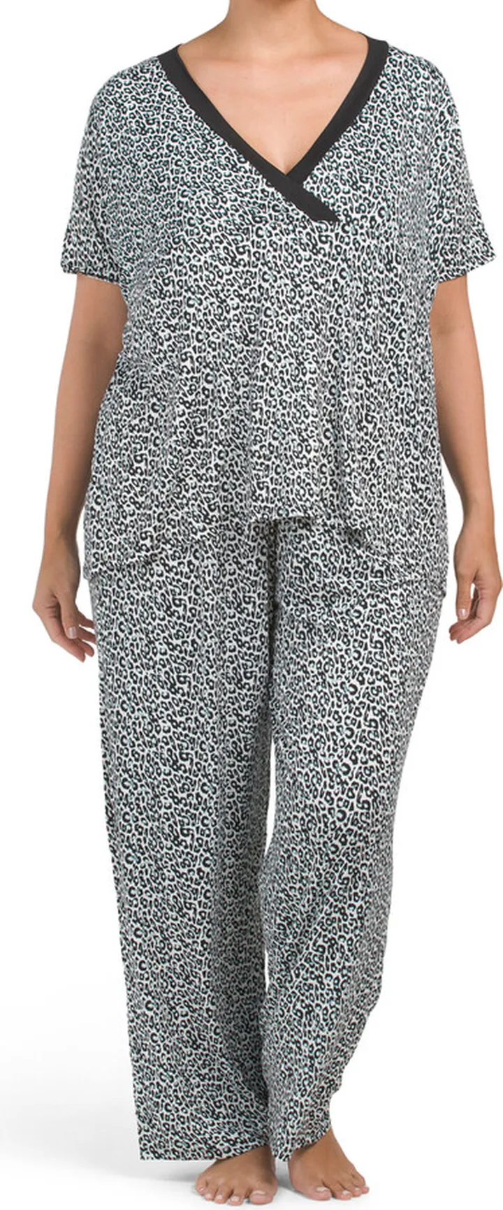 Leopard Kimono Capri Set