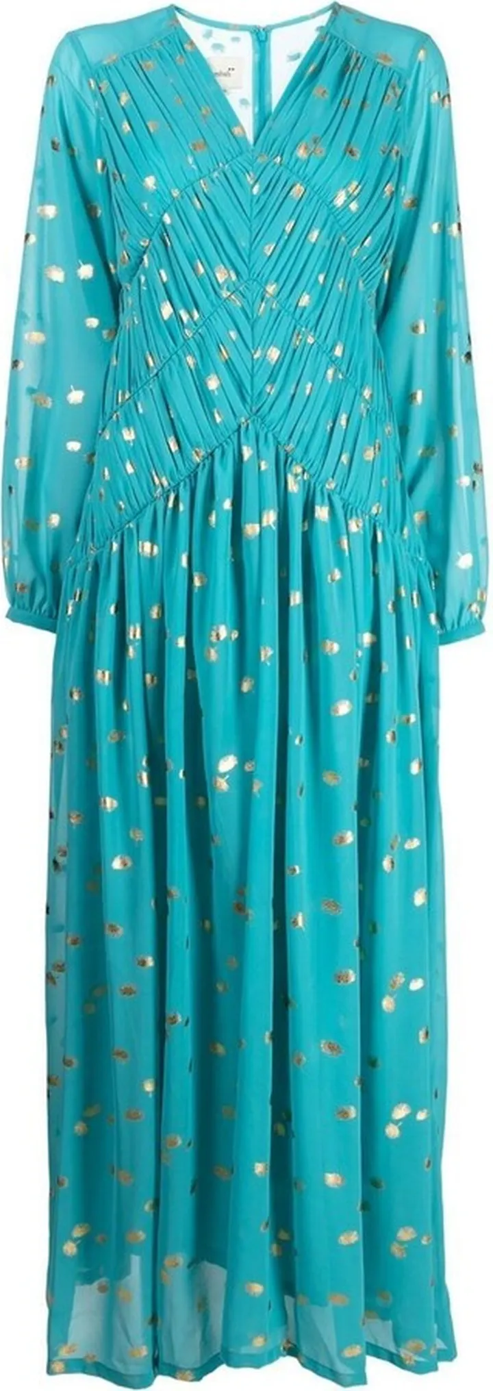 V-neck long-sleeve kaftan