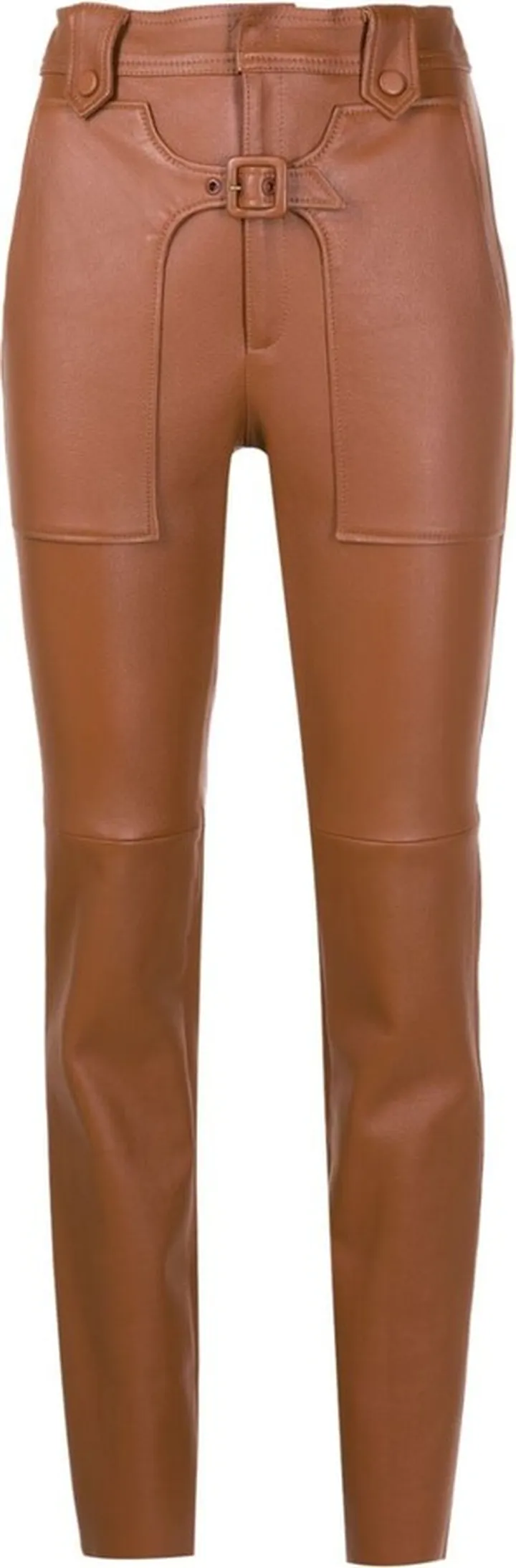 Fleur leather slim-fit trousers