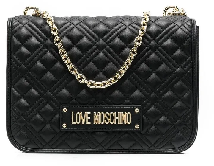 Quilted Logo-Plaque Shoulder Bag